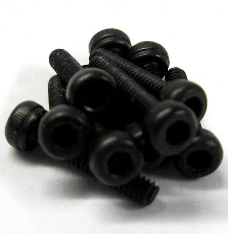 M2 x 10mm 2 x 10 Black Inner Hex Cap Socket Screw x 10 Metric Thread