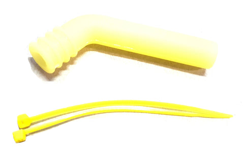 51813Y 1/10 Scale RC Nitro Engine Exhaust Pipe Silicone End Deflector Yellow 8mm