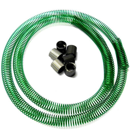 51852G Neon Green Fuel Line Pipe Guard Protector Spring x 2