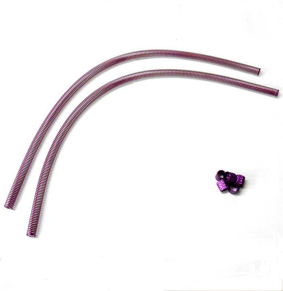 51852P Purple Fuel Line Pipe Guard Protector Spring x 2 With Washers ...