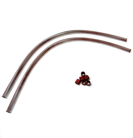 51852R Red Fuel Line Pipe Guard Protector Spring x 2 With Washers