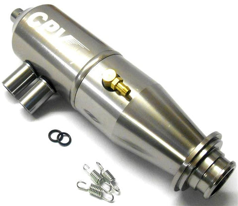 51911T 1/10 Scale RC Alloy Titanium Adjustable Exhaust Pipe Muffler Two Chamber