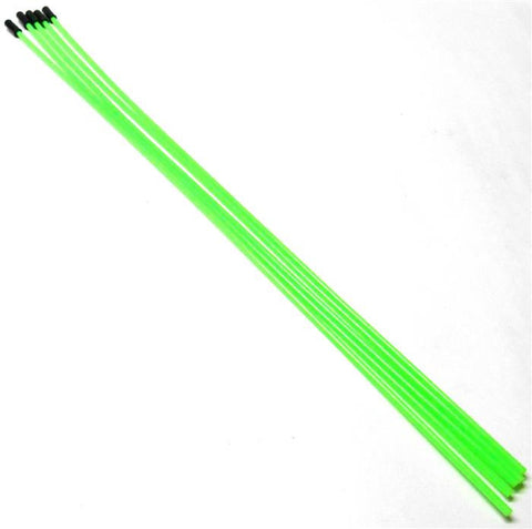 56411G RC Receiver Wire Antenna Pipe with Caps x 5 Fluorescent Green 380mm Long