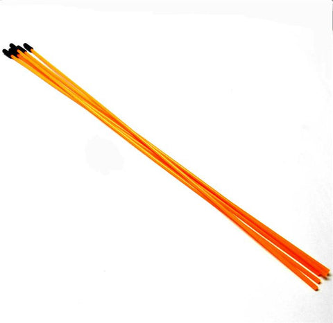 56411O RC Receiver Wire Antenna Pipe with Caps x 5 Fluorescent Orange 380mm Long