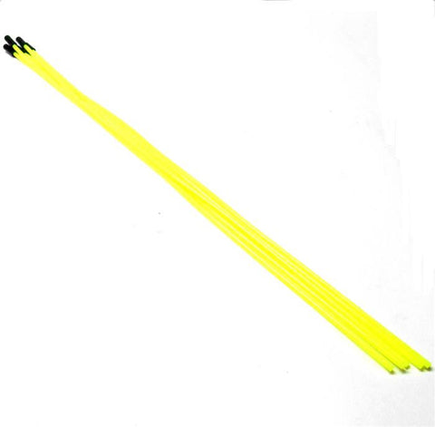 56411Y RC Receiver Wire Antenna Pipe with Caps x 5 Fluorescent Yellow 380mm Long
