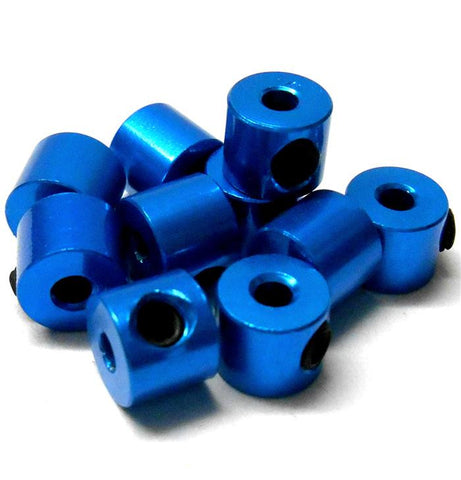 57502B Blue Alloy Throttle Collars Locators Stoppers 10