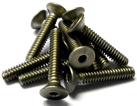 57607K 4-40*5/8 Titanium Flat Head Hex Screws x 10