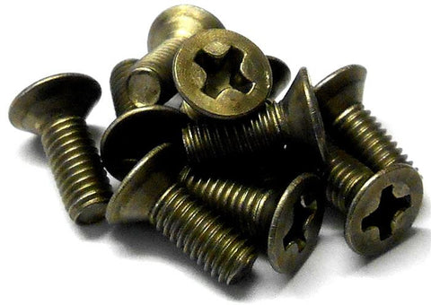 57708K 3mm x 8mm Titanium Flat Head Philip Screws x 10