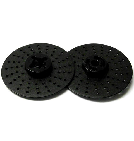 57823LK 1/10 RC M12 12mm Alloy Wheel Adaptors With Brake Disc Black 38mm x 2