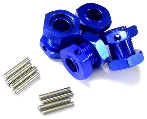 57885B 1/8 Scale RC Buggy M17 17mm Alloy Wheel Hubs Adapter Nut Pin Blue