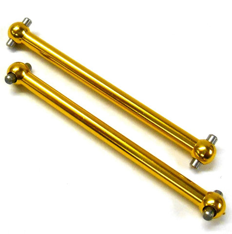 580027 1/16 Scale Alloy Upgade Front / Rear Dogbone 46mm Drive Shaft 2 Yellow