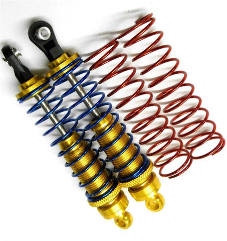 58290A 1/10 Scale RC Alloy Shock Absorbers Damper Set x 2 Gold 90mm Long