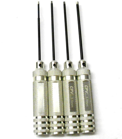 60119S Silver Hexagon Wrench Set Hex Keys 1.5mm 2.0mm 2.5mm 3.0mm 2mm 3mm