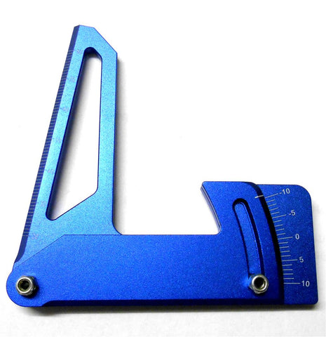 60503B 1/10 Scale RC Car Aluminimum Alloy Camber Gauge x 1 Blue