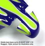 06027 66001  Off Road Nitro RC 1/10 Buggy Body Shell Flame V3 Cut