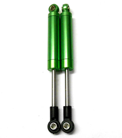 75004G 1/10 Off Road Buggy Springless Shock Absorber Alloy 90mm Long Green x 2
