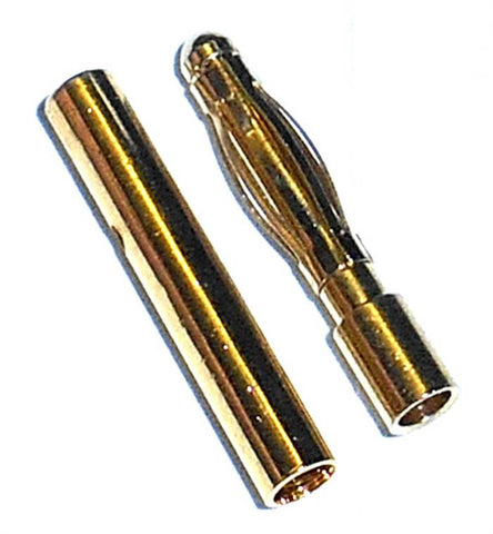 8021 RC Gold Banana Bullet Connector Plugs 2mm 2.0mm 1 Pair