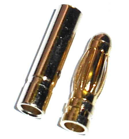 8022 RC Gold Banana Bullet Connector Plugs 3mm 3.0mm 1 Pair