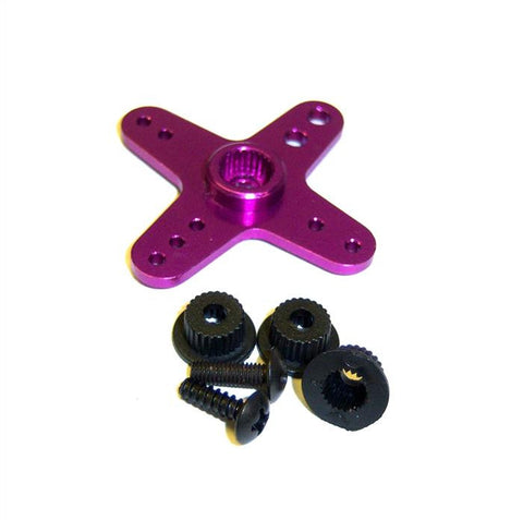 80235 1/10 or 1/8 Scale RC 4 Point Servo Horn Arm Purple 23T 24T 25T