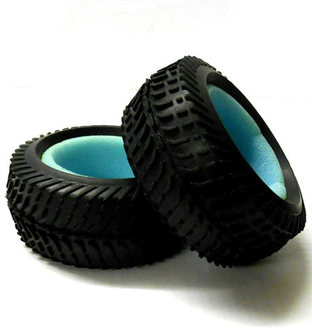 81034 1/8 Scale Off Road RC Rubber Buggy Tyres x 2 Black