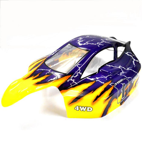 81363 Off Road Nitro RC 1/8 Scale Buggy Body Shell Yellow Blue HSP Cut Shell