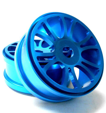 81612BL 1/8 Scale Off Road RC Buggy Off Road Wheels x 2 Blue 6 Spoke Alloy
