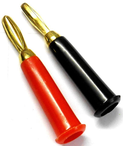 8202 RC Nickel Banana Bullet Connector Black & Red 4mm