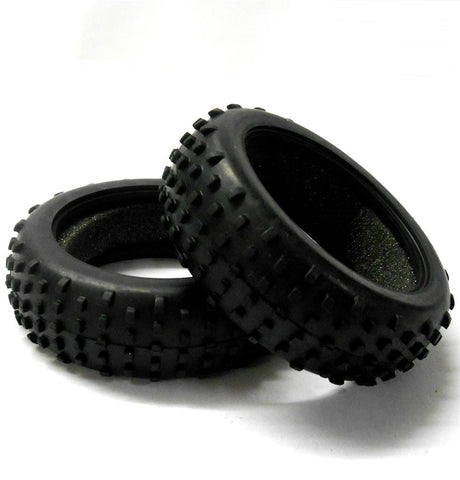 85006 Front Tyres 2pcs Only Rubber Black Off Roawd 1/16 HSP Hi Speed Parts