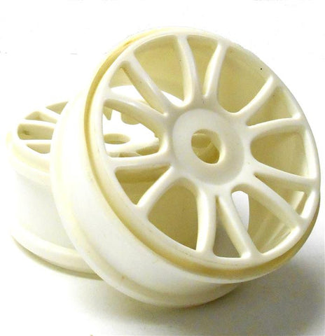 85732 1/8 Scale Off Road RC Buggy Off Road Wheels x 2 White Plastic