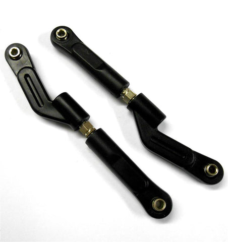 85743 Plastic Black Rear Upper Arm Link Pair Left / Right 1/8 Scale