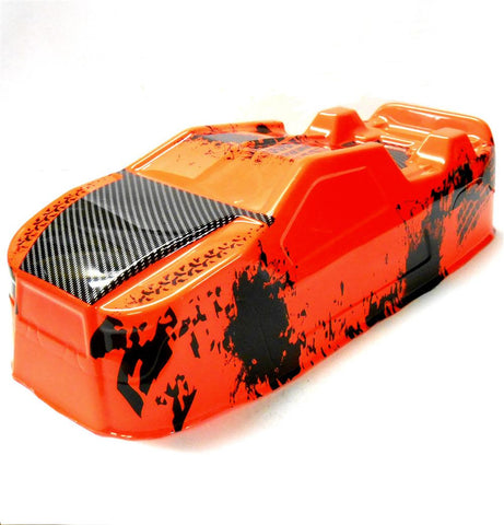 BS214-003O 1/10 Scale RC Nitro Monster Truck Truggy Body Shell Cover Orange