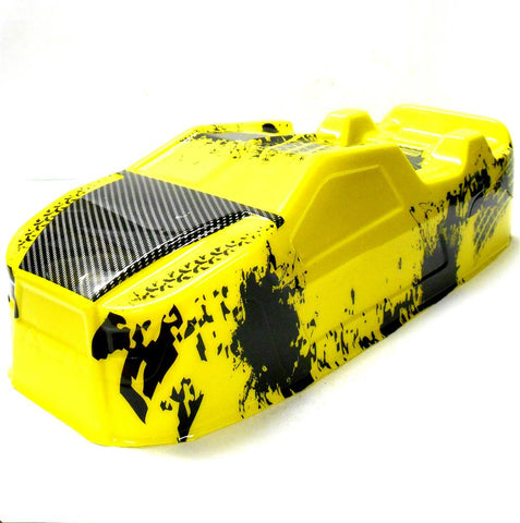 BS214-003Y 1/10 Scale RC Nitro Monster Truck Truggy Body Shell Cover Yellow