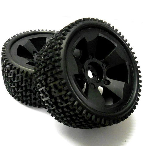 BS502-001 HI502-001 1/5 Scale Monster Truck Wheels and Tyres x 2 Black Plastic