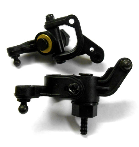 BS709-006 1/10 Scale Plastic Front Knuckle Arms Pair Plastic Black Racing