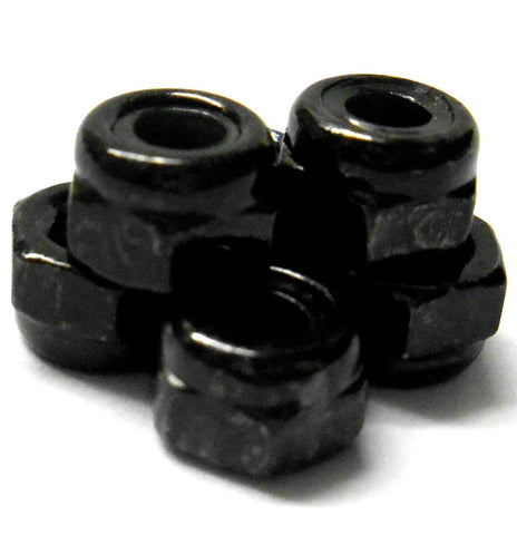 BS903-093 M4 4mm 1/10 Scale RC Wheel Nylon Lock Nuts x 6 Black