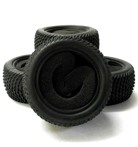 BY-010/9 1/10 Off Road Front Rear Buggy RC Rubber Grass Tyre Black Foam Insert 4