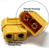 C0031F RC Connector Male XT-60 to 5.5mm Banana Plug Adaptor Adapter