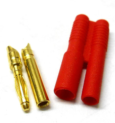 C0112 RC 2.0mm 2mm Gold Connector with Protector Housing Red x 1 Male / Female