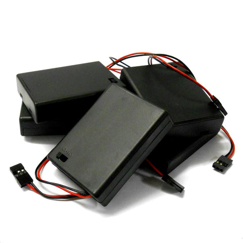 C1201-1x5 RC Battery Holder Case Box Pack 4 x AA JR 3 Pin x 5