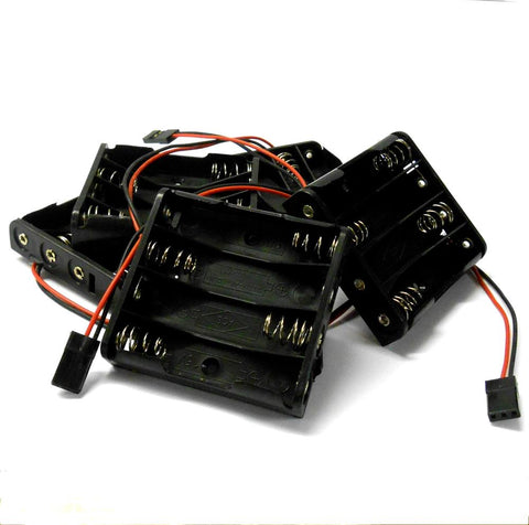 C1203-1x5 RC Battery Holder Case Box Pack 4 x AA JR 3 Pin x 5