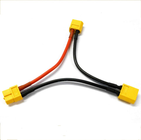 C8033Y Compatible 2 x XT60 Male To 1 x XT60 Female RC Adapter Series Y Cable