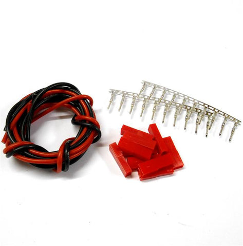 CL9F10 JST Female Tin Connectors x 10 & 1m 18AWG Black Red Battery Repair 6v