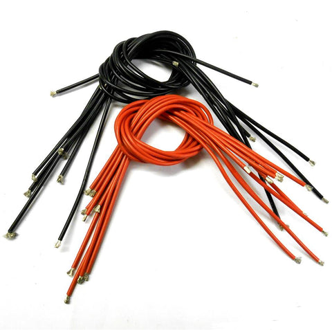 C1307-14 14AWG 14 AWG Silicone Wire 50cm 500mm Black Red 3.5mm Thick x 10