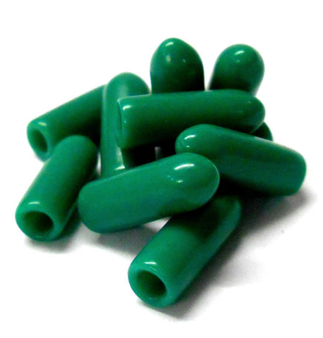 Rubber Receiver Reciver Antenna Aerial Pipe Tube Caps Hat x 10 Green
