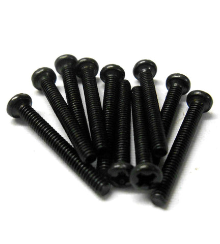 GB216 M2 x 16mm 2 x 16 Black Cross Pan Head Recessed Screw x 10 Metric Thread