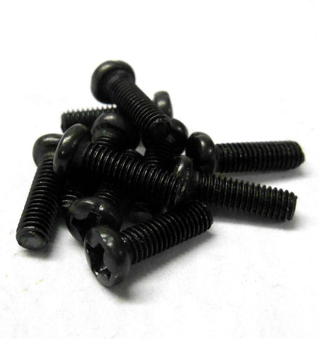 GB310 M3 x 10mm 3 x 10 Black Cross Pan Head Recessed Screw x 10 Metric Thread