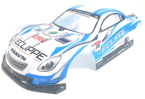 H003B 1/10 Scale Drift On Road Touring Car Body Cover Shell RC Blue + Spoiler