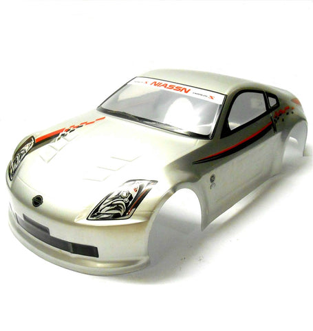 H005W 1/10 Drift Body Shell RC Grey with Spoiler