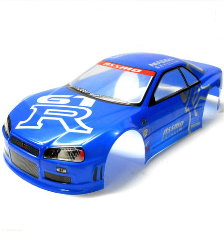 H020B 1/10 Scale Drift Body Shell RC Blue with Spoiler