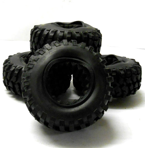 HS212003 1/10 Scale RC Off Road Rock Crawler Tread Tyre Black 4 96mm Foam Insert